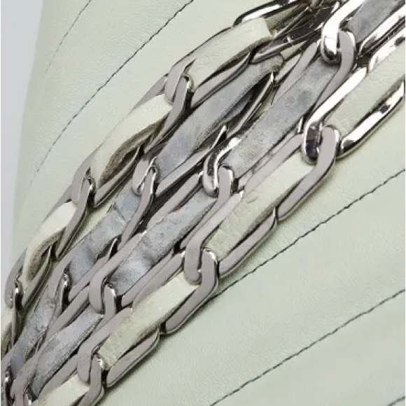 AuthenticCHANEL
Light Green Quilted Lambskin Leather Mademoiselle Giant Tote Bag - Picture 10 of 14